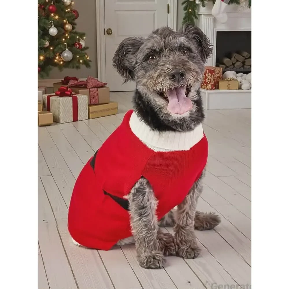 NEW! Vibrant Life Christmas Santa Claus Pet Dog Sweater Costume Size M 20-50lb